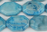 CAG7438 15.5 inches 20*30mm octagonal crazy lace agate beads