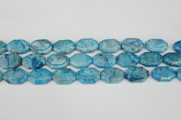 CAG7438 15.5 inches 20*30mm octagonal crazy lace agate beads