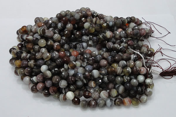 CAG745 15.5 inches 12mm faceted round botswana agate beads wholesale