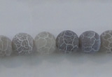 CAG7478 15.5 inches 4mm round frosted agate beads wholesale