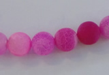 CAG7502 15.5 inches 4mm round frosted agate beads wholesale