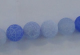 CAG7526 15.5 inches 4mm round frosted agate beads wholesale