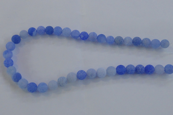 CAG7527 15.5 inches 6mm round frosted agate beads wholesale