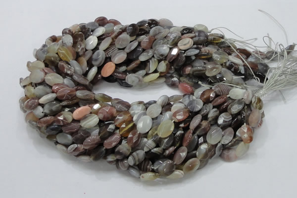 CAG755 15.5 inches 10*12mm faceted oval botswana agate beads