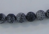 CAG7558 15.5 inches 4mm round frosted agate beads wholesale