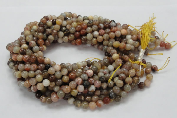 CAG763 15.5 inches 8mm round yellow agate gemstone beads wholesale