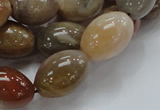 CAG773 15.5 inches 13*19mm rice yellow agate gemstone beads