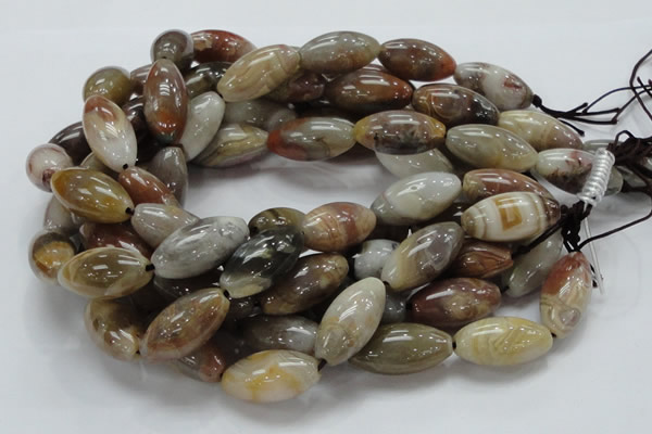 CAG775 15.5 inches 15*30mm rice yellow agate gemstone beads