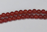 CAG7854 15.5 inches 2mm round red agate beads wholesale