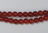 CAG7855 15.5 inches 3mm round red agate beads wholesale