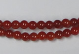 CAG7856 15.5 inches 4mm round red agate beads wholesale