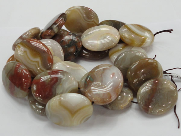 CAG786 15.5 inches 38*48mm oval yellow agate gemstone beads