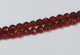 CAG7862 15.5 inches 5mm faceted round red agate beads wholesale