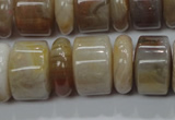 CAG787 15.5 inches 6*18mm & 12*18mm rondelle yellow agate beads