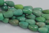 CAG7876 15.5 inches 8*10mm faceted teardrop grass agate beads