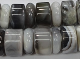 CAG788 15.5 inches 6*18mm & 12*18mm rondelle botswana agate beads