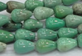 CAG7897 15.5 inches 10*14mm teardrop grass agate beads wholesale