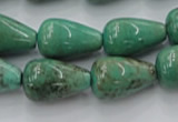 CAG7898 15.5 inches 12*16mm teardrop grass agate beads wholesale