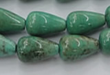 CAG7899 15.5 inches 13*18mm teardrop grass agate beads wholesale