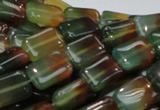 CAG790 15.5 inches 10*14mm rectangle rainbow agate gemstone beads