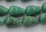 CAG7900 15.5 inches 15*20mm teardrop grass agate beads wholesale