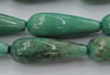 CAG7901 15.5 inches 10*30mm teardrop grass agate beads wholesale