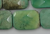 CAG7927 15.5 inches 25*35mm faceted rectangle grass agate beads