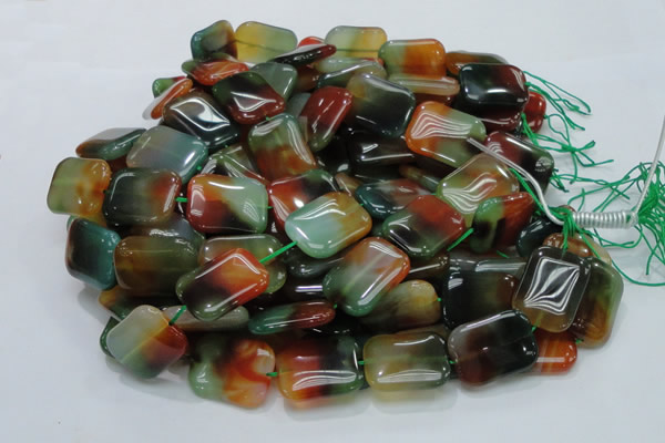 CAG793 15.5 inches 22*30mm rectangle rainbow agate gemstone beads