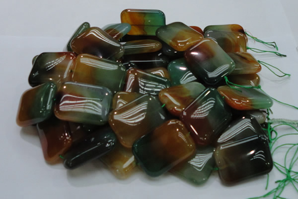 CAG794 15.5 inches 30*40mm rectangle rainbow agate gemstone beads