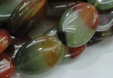 CAG796 15.5 inches 18*25mm oval rainbow agate gemstone beads