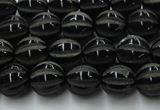 CAG8000 15.5 inches 8mm carved round black agate beads