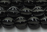 CAG8002 15.5 inches 12mm carved round black agate beads