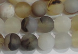 CAG8012 15.5 inches 8mm round matte Montana agate gemstone beads