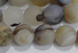 CAG8015 15.5 inches 12mm round matte Montana agate gemstone beads