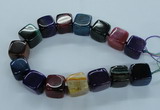 CAG8530 15.5 inches 23*24mm cube dragon veins agate beads