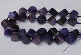 CAG8573 15.5 inches 15*16mm - 17*18mm cube dragon veins agate beads