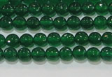 CAG8582 15.5 inches 6mm faceted round green agate gemstone beads