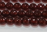 CAG8591 15.5 inches 8mm faceted round red agate gemstone beads