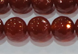 CAG8596 15.5 inches 18mm faceted round red agate gemstone beads