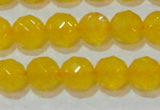 CAG8604 15.5 inches 12mm faceted round yellow agate gemstone beads