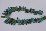 CAG8643 Top drilled 8*20mm - 10*55mm sticks ocean agate beads