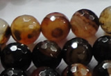 CAG865 15.5 inches 14mm faceted round agate gemstone beads