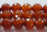 CAG866 15.5 inches faceted round 14mm agate gemstone beads