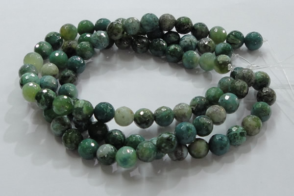 CAG867 15.5 inches 12mm faceted roundagate gemstone beads