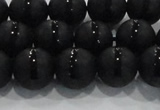 CAG8676 15.5 inches 8mm round matte tibetan agate gemstone beads