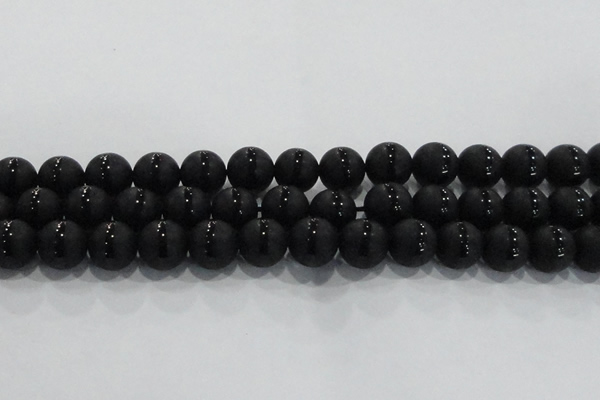 CAG8678 15.5 inches 12mm round matte tibetan agate gemstone beads