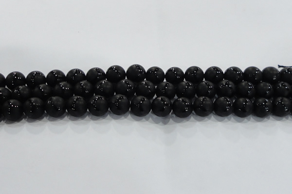 CAG8682 15.5 inches 10mm round matte tibetan agate gemstone beads