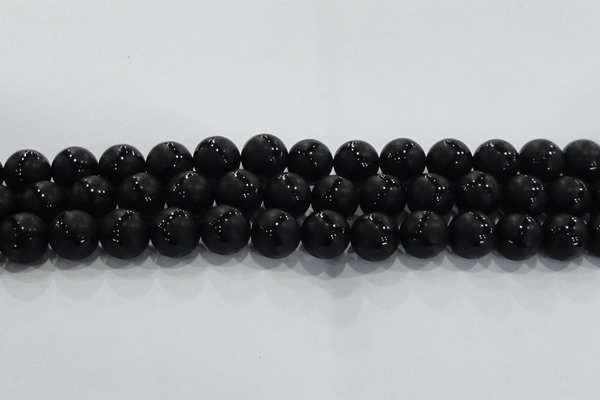 CAG8683 15.5 inches 12mm round matte tibetan agate gemstone beads