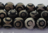 CAG8701 15.5 inches 8mm round matte tibetan agate gemstone beads