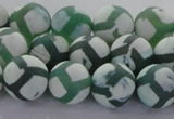 CAG8722 15.5 inches 10mm round matte tibetan agate gemstone beads